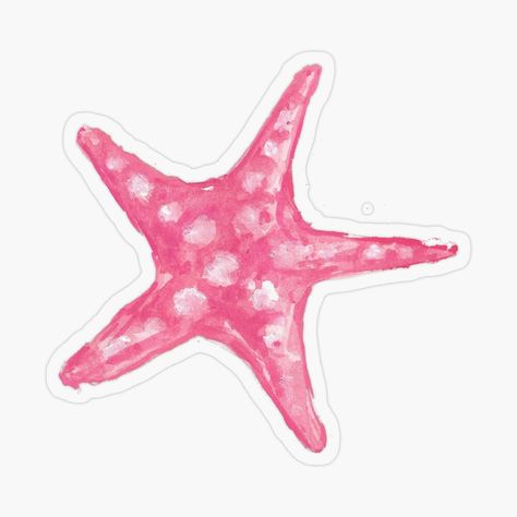 Get my art printed on awesome products. Support me at Redbubble #RBandME: https://www.redbubble.com/i/sticker/watercolor-starfish-sticker-by-art-by-nashe/150688802.O9UDB?asc=u Starfish Sticker, Watercolor Starfish, Sticker Luggage, Beach Stickers, Pink Starfish, Cute Stars, Pink Stars, Star Stickers, Starfish