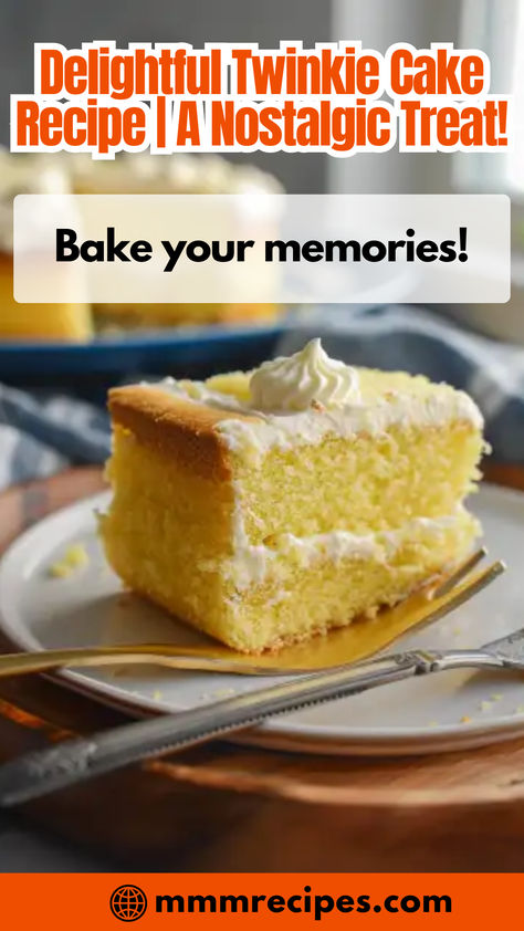 Remember the joy of biting into a Twinkie? Bring that nostalgic delight to your kitchen with this Twinkie Cake Recipe! Click to discover the secret to this delightful cake, and save this pin for a sweet trip down memory lane! Twinkie Cake Recipe, Twinkie Cake, Vanilla Cream Filling, Chocolate Desserts Cake, Special Cakes, Tasty Chocolate Cake, Easy To Make Desserts, Best Chocolate Cake, Yellow Cake