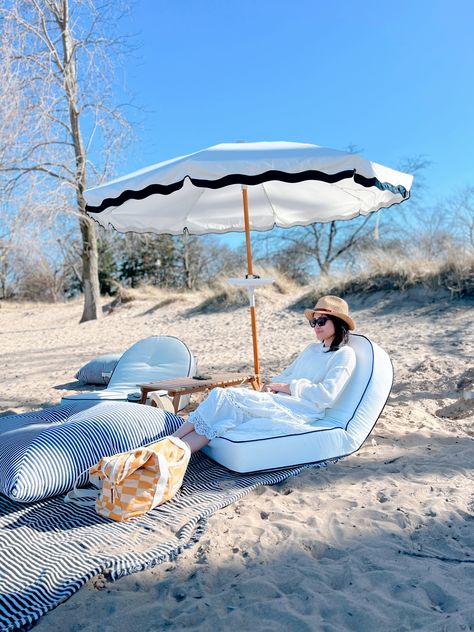 Beach days are better and more relaxing when you have this setup💙 #beachlife #beachday #beach Beach Set Up, Boho Beach Umbrella, Beach Chair And Umbrella, Umbrella Beach, Sun Umbrella Beach, Cute Beach Umbrella, Beach Umbrella, Amazon Home, Kids Luggage