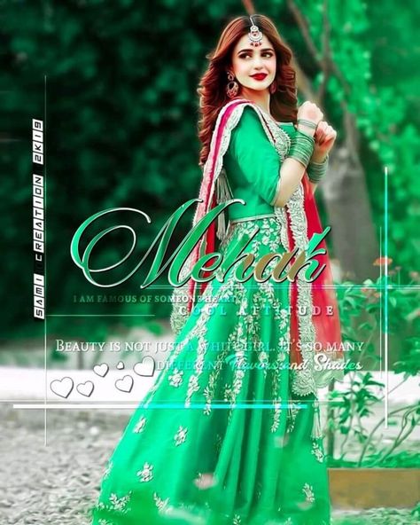 Mehak Name Wallpaper Of 14 August | Girls 14 August DPZ Mehak Name Dp, Beautiful Girl Dp, Stylish Pic, Name Dp, Girls Dp Stylish, Girls Dp, Girls Dpz, Stylish Girl, Green Dress