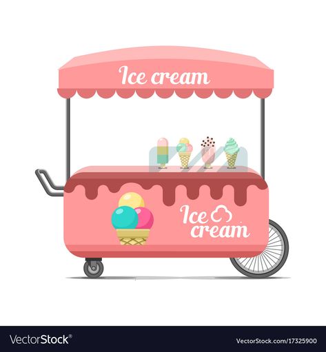 Street Food Cart, Candy Pizza, Ice Cream Car, Pizza Hot, Just Add Magic, Candy Birthday Cakes, Ice Cream Stand, Workbench Plans Diy, Illustration Cute