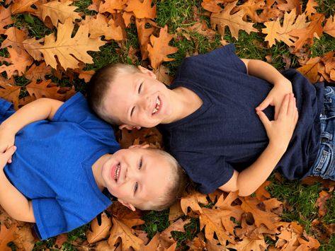 Brother photography. Sibling photoshoot. Matching sibling outfit. Fall photoshoot. Brothers. Little boy photography. -Lindsey Chipman Outdoor Brother Photo Ideas, Brothers Fall Picture Ideas, Brother Fall Pictures, 2 Brother Photoshoot, Brother Fall Photo Ideas, Sister Fall Photoshoot Kids, Brothers Fall Photoshoot, Fall Boy Photo Shoot, Brother Picture Poses