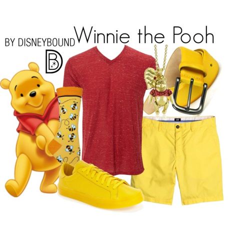 Get the look! | Disney Bound Winnie The Pooh Costume, Disney Character Outfits, Disney Bound Outfits Casual, Disney Characters Costumes, Princess Inspired Outfits, Disney Dress Up, Disney Themed Outfits, Cute Disney Outfits, Disney Inspired Fashion