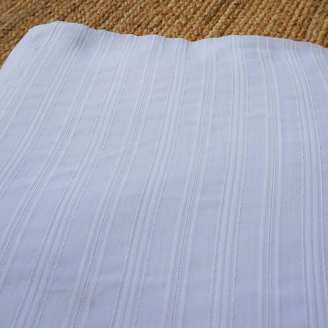 White Light Weight Sheer Leno Weave Stripes Woven Cotton Voile Fabric for dresses, tops, curtains etc.. DM for custom size curtains stitching. Fabric available in our Etsy shop. Link in bio Cotton Voile Fabric, Cotton Voile, Cotton Weaving, White Light, Custom Sizing, Stripes, Weaving, Curtains, Etsy Shop