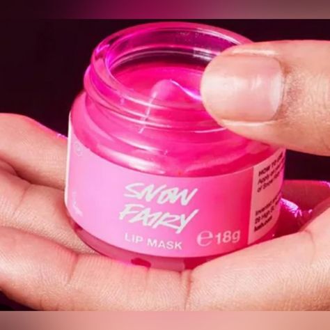 Limited Edition Snow Fairy Lip Jelly "A Magic Potion For Instant Softness, Subtle Gloss, And Sweet Bubblegum Lips" Sampled Once But Otherwise Unused Bubblegum Lips, Lush Skincare, Lush Snow Fairy, Body Conditioner, Lip Jelly, Lush Cosmetics, Neutral Eyeshadow Palette, Snow Fairy, Magic Potion