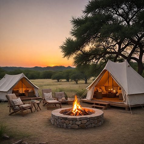 🌄✨ Experience the Ultimate Family Glamping Adventure in Texas! ✨🌄 For families who crave adventure without sacrificing comfort, Texas offers the perfect glamping escape. Imagine a spacious, safari-style tent furnished with cozy bedding and chic decor, all nestled within stunning Texas landscapes. 🌿🛏️ Gather around a crackling campfire to roast marshmallows under a breathtaking sunset, surrounded by rolling hills and lush greenery. This is more than just a camping trip—it’s a blend of luxury... Glamping Setup Ideas, Glamping Inspiration, Family Glamping, Roast Marshmallows, Glamping Ideas, Luxury Tents, Camping Glamping, Safari Style, Cozy Bedding