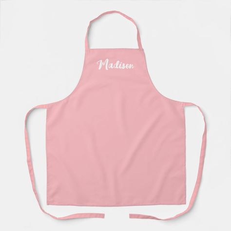 Cute Blush Pink White Script Personalized Womens Apron Womens Apron, Cute Blush, Pink Apron, Script Monogram, Baking Apron, Bbq Apron, Custom Aprons, Personalized Aprons, 70s Disco