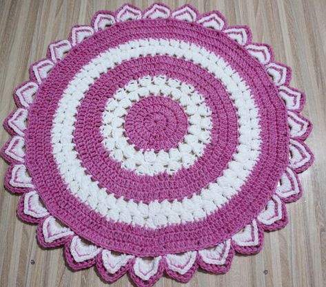 Crochet Circular Table Runner Hand Made Tablemat Crochet Round Table Runner, Table Runner Pattern Crochet, Crochet Tray, Round Table Runner, Pattern For Crochet, Crochet Project Free, Crochet Placemat Patterns, Crochet Table Mat, Crochet Table Runner Pattern