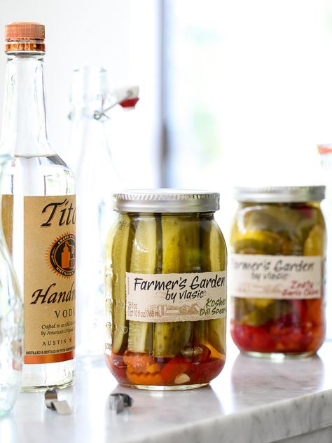 Pickle Infused Vodka | foodiecrush Drunken Pickles, Pickle Infused Vodka, Vodka Infusions, Pickle Vodka, Infused Liquors, Vodka Mixes, Homemade Alcohol, Vodka Brands, Homemade Cocktails