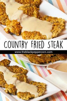 Country Fried Steak And Gravy Recipe, White Country Gravy, Fried Cube Steaks, Country Fried Steak Recipe, Cracker Barrel Recipes, Chicken Fried Steak Recipe, Fried Steak Recipes, Country Gravy, Country Fried Steak