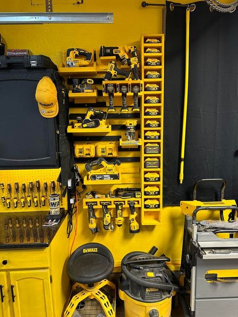 DeWALT Owners Group | I think the best thing I’ve ever built was my collection 💪 | Facebook Dewalt Workbench, Dewalt Storage, Dewalt Tough System, Van Storage, Dewalt Tools, Milwaukee Tools, Shop Tools, Garage Shop, Garage Tools