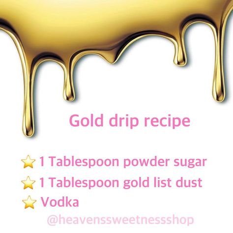 How To Make Gold Drip Icing, Gold Dust Cake, Gold Drip Recipe, Drip Icing, Icing Drip, Chocolate Cake Decorating Ideas, Drip Cake Recipes, Chocolate Cake Decorating, Resipi Kek