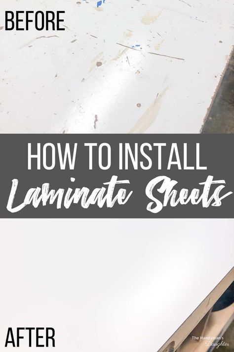 Laminate Countertop Sheets, Installing Laminate Countertops, Quick Home Improvements, Formica Laminate, Formica Countertops, Laminate Counter, Laminate Sheets, Diy Countertops, Diy Kitchen Island