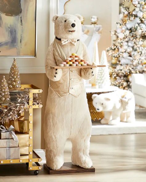 HFXFQ Ditz Designs By The Hen House Seasons Splendor Polar Bear Butler Winter Wonderland Christmas Party, Winter Wonderland Decorations, Polar Bear Christmas, Winter Wonderland Christmas, Artificial Flowers Wedding, Hen House, Bear Christmas, Christmas Accessories, Nutcracker Christmas