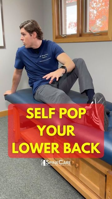 Dr. Michael Rowe | SpineCare on Instagram: "👉 Dr. Rowe shows a modified corkscrew stretch. This stretching exercise can help quickly improve mobility throughout the whole back. The great part is it may also end in a satisfying self pop, crack, or release. It can be done at home, requires no equipment, and may give back pain relief within seconds. Let us know how it works for you! #backpain #backpainrelief #lowbackpain #backpainexercises #SpineCare #DrRowe" Release Back Pain, Neck Popping And Cracking, How To Pop My Lower Back, Dr Michael Rowe, Back Popping Techniques, How To Pop Your Back Yourself, How To Pop Your Lower Back, Back Popping Stretches, How To Pop Lower Back