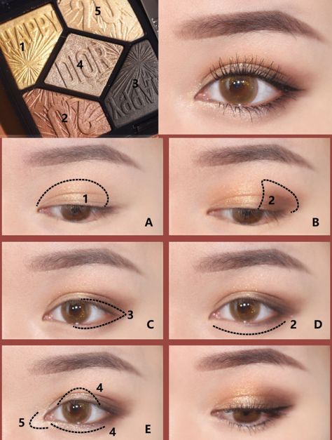 Eye Makeup Guide, Maquillage Yeux Cut Crease, Skin Tone Makeup, Bentuk Alis, Anime Eye Makeup, Mekap Mata, Soft Eye Makeup, Beginners Eye Makeup, Makeup Secret