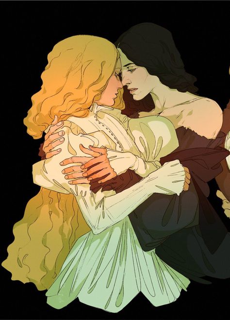 Sapphic Vampire, Carmilla Vampire, Lesbian Vampire, Carmilla And Laura, Wlw Art, Sapphic Art, Crimson Peak, Lesbian Art, Vampire Art