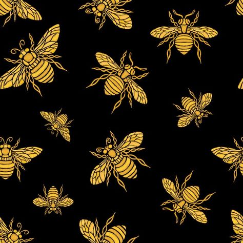 Insect Images, Wings Insect, Bee Artwork, Bee Printables, Golden Embroidery, Bee Fabric, Golden Wings, Orient Express, Download Image