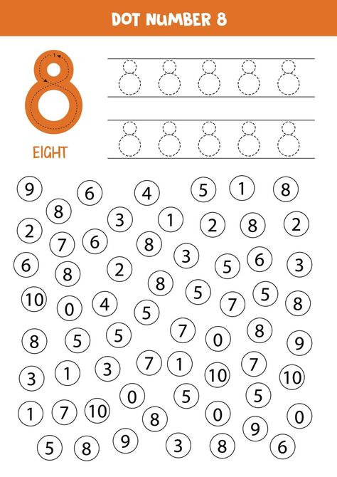 Find and color number 8. Math game for kids. Halloween Math Activities Kindergarten, School Organization For Teens, Fish Philosophy, Find And Color, Letter A Coloring Pages, Halloween Math Activities, Homeschool Preschool Activities, Busy Activities, Preschool Math Worksheets