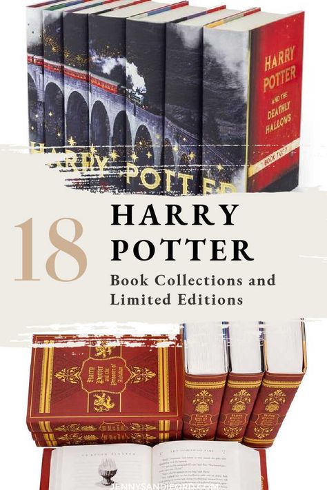 The 18 Best Harry Potter Book Sets, Collections and Limited Editions Your Galleons Can Buy — Jenny Sandiford Harry Potter All Books, Harry Potter Bookshelf, Harry Potter Gift Ideas, Harry Potter Hardcover, Harry Potter Book Set, Harry Potter Book Covers, Hp Book, Harry Potter Merch, Harry Potter Book