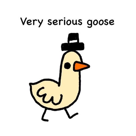 Goose Cartoon Cute, Funny Goose Drawing, Cute Goose Art, Silly Goose Painting, Goose Jokes, Silly Goose Drawing, Goose Pfp, Silly Goose Tattoo, Pictures Of Ducks