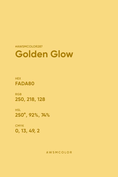 Awesome Color No. 3 from Color Palette No. 287 by Awsmcolor Golden Color Palette, Gradient Inspiration, Flat Color Palette, Color Palette Inspiration, Pantone Colour Palettes, Color Design Inspiration, Have A Nice Weekend, Web Colors, Hex Color Palette