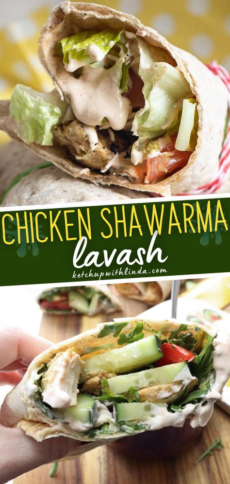 The perfect lunch or family weeknight meal for busy moms! Chicken shawarma lavash is a delicious dish that you can prep ahead of time. It is freezer-friendly and can be easily customized. Save this pin! Lavash Recipe Ideas, Lavash Wrap Recipes, Lavash Sandwich Wraps, Lavash Wrap, Weight Watchers Lavash Recipes, Lavash Wrap Ideas, Recipes Using Lavash Bread, Chicken Lavash Wrap, Loaf Pan Shawarma