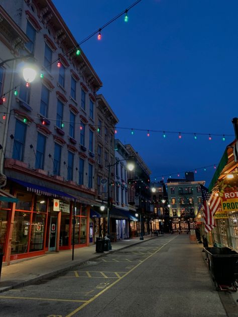 Beautiful street in downtown #street #christmas #places #beauty #cincinnati #city #market Lighting Mood Board, Downtown Street, Lighting Mood, Downtown Cincinnati, University Of Cincinnati, Graffiti Cartoons, Beautiful Streets, City Market, Run It