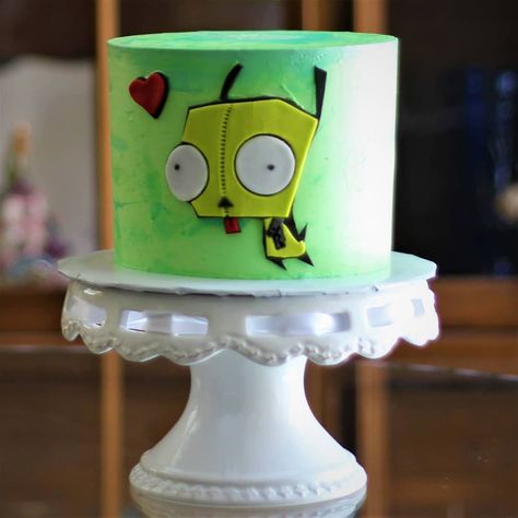 Just because cake!  #gir #justbecausecake #betterthanflowers #yespleasecupakes #invaderzim #abqbaker Just Because Cake, Invader Zim Gir, Zim Gir, Invader Zim, 11th Birthday, Birthday Bash, Just Because, Birthday Ideas, Birthday Cake