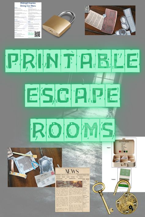 Print & Play Escape Adventures' board! Here, you'll find a curated collection of printable escape room games that you can download, print, and play anytime, anywhere. Perfect for puzzle enthusiasts of all ages, these ready-to-go escape challenges offer a mix of brain-teasing puzzles, intriguing storylines, and immersive themes. Escape Room Printable Free, Escape Room Puzzles For Adults, Diy Escape Room Puzzles For Adults, Virtual Escape Room For Adults, Escape Room Invitation Printable Free, Escape Room Ideas, At Home Escape Room For Adults, Printable Escape Room Kit Free, Making Your Own Escape Room