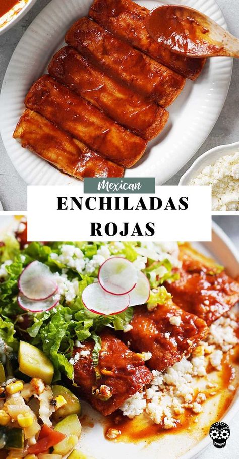 Chicken Enchiladas Crock Pot, Chicken Enchiladas Easy Red Sauce, Red Sauce Chicken Enchiladas, Enchiladas Rojas Recipe, Authentic Enchilada Recipe, Crock Pot Chicken Enchiladas, Enchiladas Mexicanas, Enchiladas Easy, Enchiladas Rojas