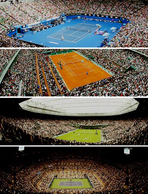 The Majors! Australian Open, French Open, Wimbledon and U.S. Open Tennis Lifestyle, Nadal Tennis, Australian Open Tennis, Grand Slam Tennis, Tennis Pictures, Tennis Art, Tennis Drills, Wimbledon Tennis, Compression Clothing