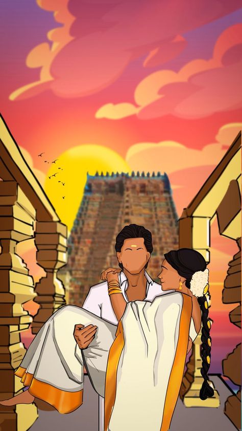 Chennai Express Wallpaper, Bollywood Drawing Sketch, Chennai Aesthetic Videos, Chennai Express Aesthetic, Cute Couples Wallpapers, Movie Character Paintings, Srk Cartoon, Traditional Drawing Ideas, Bollywood Wallpaper Aesthetic