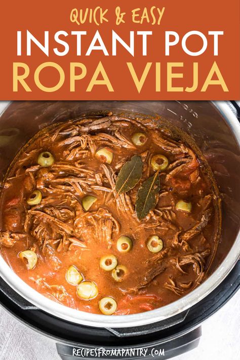 Ropa Vieja Recipe Pressure Cooker, Cuban Beef, Shredded Beef Recipe, Ropa Vieja Recipe, Shredded Beef Recipes, Fried Plantains, Cuban Dishes, Boricua Recipes, Mexican Recipe