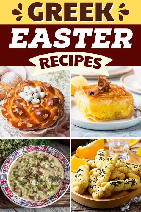 Spring Greek Recipes, Greek Easter Food, Greek Easter Dinner, Greek Easter Dinner Menu Ideas, Greek Dishes Traditional Chicken, Greek Easter Traditions, Greek Cooking Greece Food Recipes, Greek Easter Recipes, Greek Easter Bread