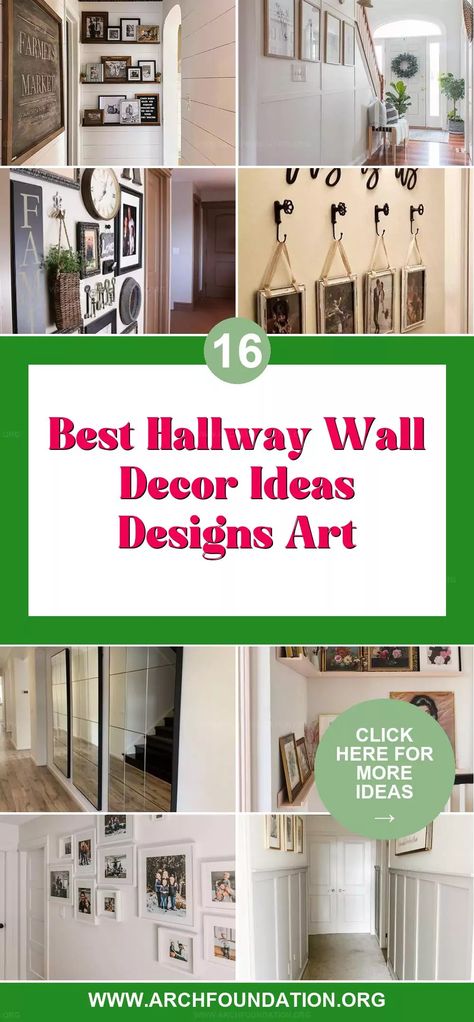 16 Stylish Wall Decor Ideas to Revitalize Your Hallway Entry Hallway Picture Ideas, Wall Decor Upstairs Hallway, Ideas For Long Hallway Wall, Pictures On Hallway Wall, Decorating A Long Hallway Wall, Picture Frame Wall Ideas Hallway, Wall Decor Ideas For Hallway, Small Hallway Wall Decor Ideas, Hallway Wall Decor Pictures