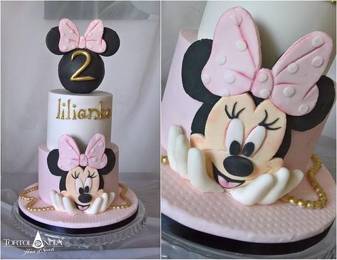 Minie Mouse Minnie Mouse Birthday Cake Ideas, Birthday Cake Crown, Cinderella Birthday Cake, Minnie Mouse Birthday Cake, Minnie Mouse Birthday Theme, Minnie Mouse Party Decorations, Minnie Mouse Theme Party, Minnie Mouse Birthday Decorations, 2nd Birthday Party For Girl