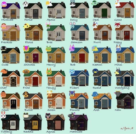 Villager House, Bug Images, Animal Crossing Guide, Animal Crossing Characters, Qr Codes Animal Crossing, Acnh Ideas, Animal Crossing Villagers, Roof Colors, New Animal Crossing