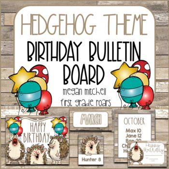 Hedgehog Classroom Decor Happy Birthday Bulletin Board & More | TpT Hedgehog Bulletin Board Ideas, Hedgehog Classroom Decor, Hedgehog Classroom Theme, Forest Theme Classroom, Birthday Bulletin Board, Kindergarten Bulletin Boards, Childcare Ideas, Birthday Board Classroom, Calm Classroom