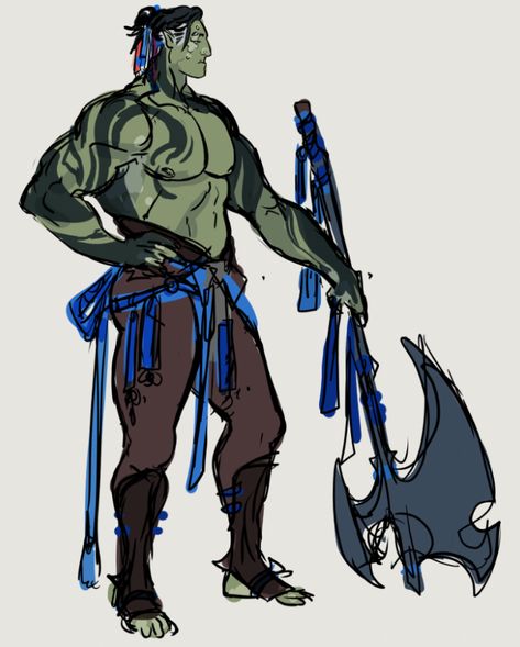 Siobhan Chiffon, Half-orc Male, Curse Of Strahd, Half Orc, Dnd Races, Dungeons And Dragons Characters, Dnd Art, Character Design Male, Cthulhu