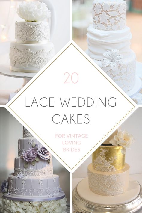 20 Lace Wedding Cakes | SouthBound Bride Lace Wedding Cake With Flowers, Wedding Cakes With Lace Design, Cake Lace Cakes, White Lace Wedding Cake, Wedding Cake Lace Design, Vintage Wedding Cake Designs Lace Detail, Lace Wedding Cake Vintage, Romantic Wedding Cake Vintage, Lace Cake Designs