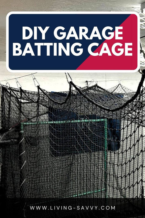 Learn how to build a garage batting cage for hitting lessons and convenient batting practice from home! Get tips for a successful cage setup. Baseball Cage Backyard, Diy Indoor Batting Cage, Homemade Batting Cage, Garage Batting Cage, Home Batting Cage, Diy Batting Cage, Batting Cage Backyard, Build A Garage, Batting Cage Net