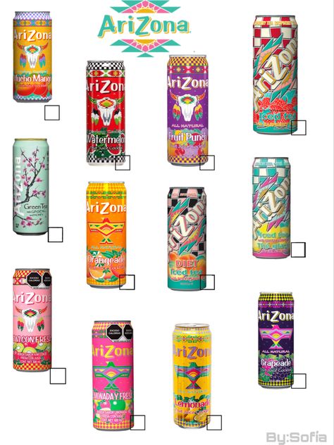 Flavor arizona All Arizona Flavors, Arizona Bebida, Arizona Juice, Arizona Drink, Arizona Iced Tea, American Drinks, Powder Milk, Cheesy Dip, Drink List