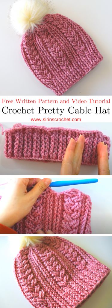 Crochet Lightweight Beanie, Crochet Cable Stitch Hat Free Pattern, Lion Brand Pound Of Love Patterns, Cable Crochet Stitch, Crochet Free Scarf Patterns, Crochet Beanie Tutorial Videos, Crochet Hat Scarf Combo Pattern, Crochet Scarf And Hat Set Free Pattern, Hat And Scarf Crochet Pattern Free