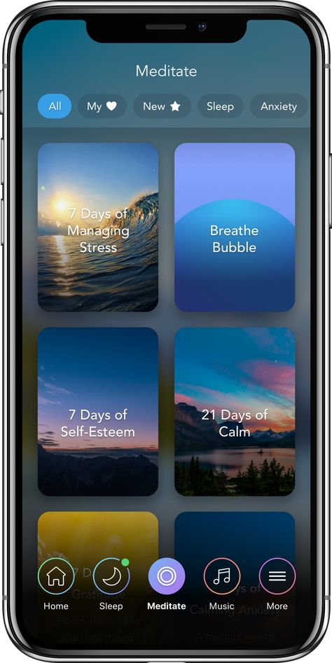 Calm App Design, App Homepage, Calming App Design, Sleep App, Therapy App Design, Mindfulness App Design, Meditation App, Meditation App Ui, Mental Health App Ux Design