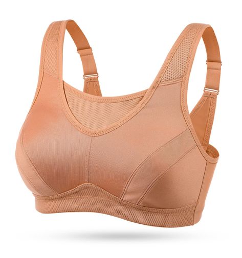 PRICES MAY VARY. Thin and wireless cup design, reduce constriction on your breast, improving comfort. Wide adjustable front-cushioned straps, no digging, disperse pressure on the shoulder for extra comfort. High sides and full coverage shape cover your breast greatly, no spillage. Perfect formfitting and flat seams design, reduces maximum bounces during high impact sport. Lightweight and quick dry material wicks moisture away from your skin. Mesh panel in the front, prevent the accidental exposu Cheap Stretch Breathable Bra, Affordable Stretch Racerback Bra, High Impact Sports Bras, Best Sports Bras, High Impact Sports Bra, Padded Sports Bra, Aerobic Exercise, Sport Bra, Bustiers