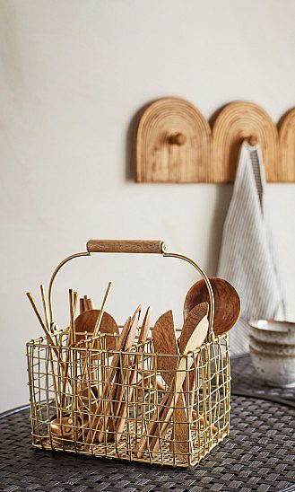 Kitchen & Garden - Plümo Ltd Copper Cutlery, Jute Tas, Canvas Tool Bag, Wood Cutlery, Small Wooden Spoons, Marble Rug, Large Woven Basket, Cow Decor, Christmas Tableware