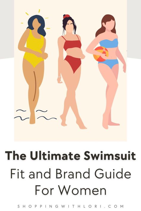 Every woman wants to look and feel great in a swimsuit. The Ultimate Swimsuit Fit and Brand Guide For Women will help you find the perfect swimsuit through brand, body shape, and fit. High Cut Swimsuit Bottoms, High Waisted Swim Skirt, Body Shape Guide, Albion Fit Swimsuit, Different Body Types, Swimsuit Season, Summer Style Guide, High Cut Swimsuit, Flattering Swimsuits