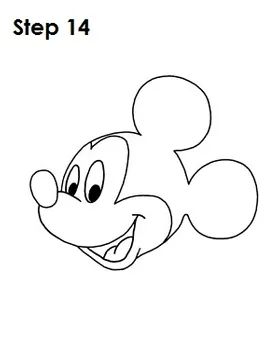 Draw Mickey Mouse Step 14 Mickey Mouse Video, Mickey Mouse Videos, Mouse Video, Draw Mickey Mouse, Mouse Drawing, Mickey Mouse Ears, Learn How To Draw, Mickey Ears, Mouse Ears