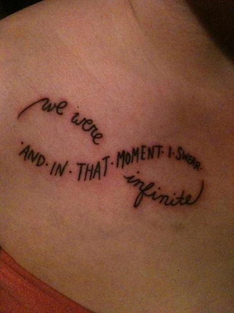 I really love this tattoo :) Side Foot Tattoos, Rose Tattoo Black, Infinite Tattoo, Stars Tattoo, Literary Tattoos, Infinity Tattoos, Perks Of Being A Wallflower, The Fault In Our Stars, Tattoo Love